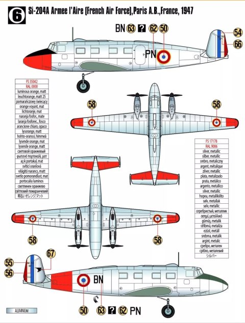 Si-204A Passagierflugzeug, F-15, 1:72
