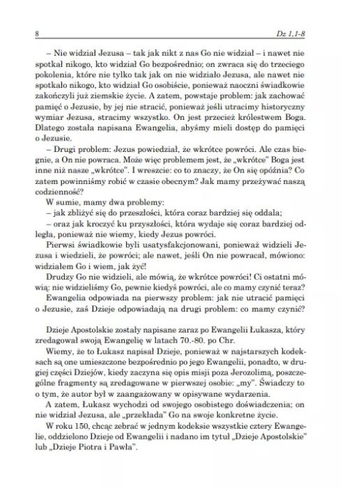 Dzieje Apostolskie. Rozdzał 1-9. Komentarz duchowy. Tom 1