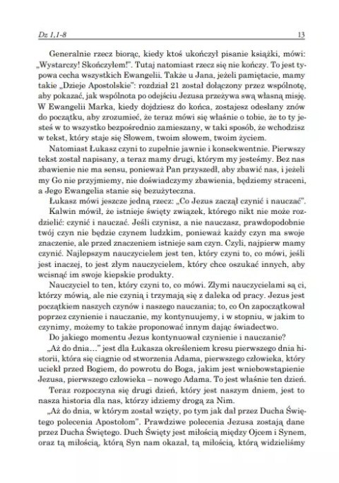 Dzieje Apostolskie. Rozdzał 1-9. Komentarz duchowy. Tom 1