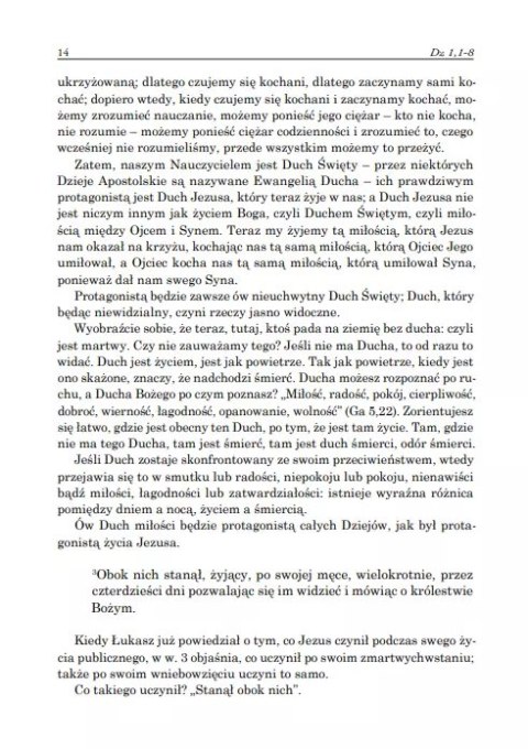 Dzieje Apostolskie. Rozdzał 1-9. Komentarz duchowy. Tom 1