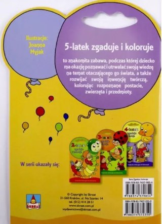 5-latek zgaduje i koloruje