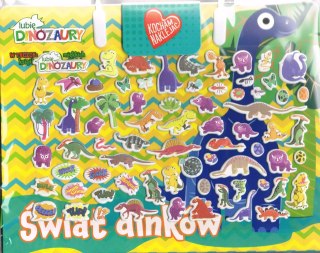 Lubię Dinozaury. Kocham naklejać cz. 1 Świat dinków