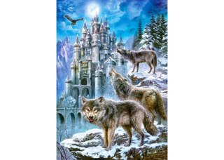 Puzzle 1500 elementów. Wilki i zamek