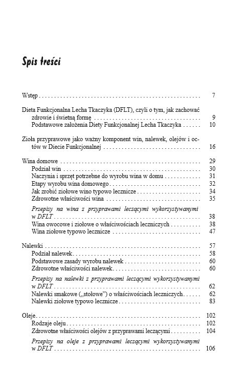 Wina i nalewki lecznicze Wina i nalewki lecznicze