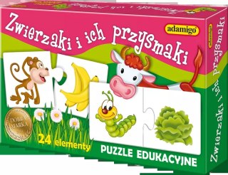 Zwierzaki i ich przysmaki. Układanka