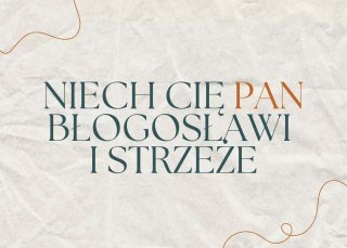 Kartka Niech Cię Pan - napisy