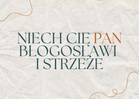 Kartka Niech Cię Pan - napisy Kartka Niech Cię Pan - napisy