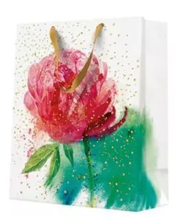 Torebka prezentowa Akwarelowa peonia, duża