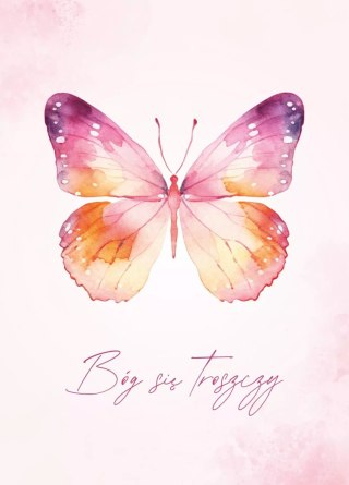 Kartka Bóg się troszczy - motyl