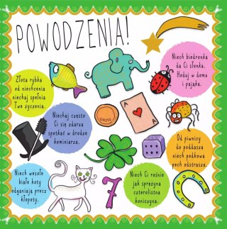 Karnet kwadratowy na różne okazje. Powodzenia!