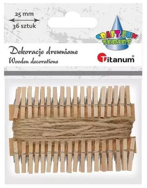 Klamerki drewniane 34 sztuki Klamerki drewniane 34 sztuki