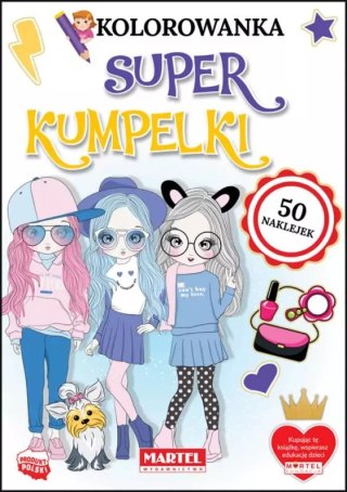 Kolorowanka z naklejkami. Super kumpelki