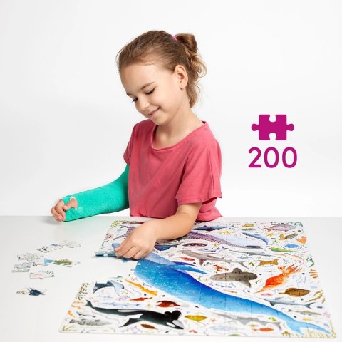 Puzzlove CzuCzu 200 elementów. Ryby i zwierzęta wodne Puzzlove CzuCzu 200 elementów. Ryby i zwierzęta wodne