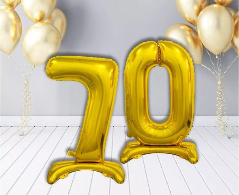 Balon foliowy stojący. Cyfra 7 (74 cm), złota Balon foliowy stojący. Cyfra 7 (74 cm), złota