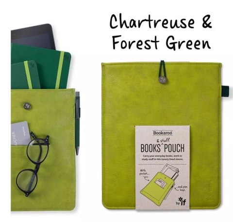 Bookaroo Books & Stuff - etui na książkę - zielone Bookaroo Books & Stuff - etui na książkę - zielone