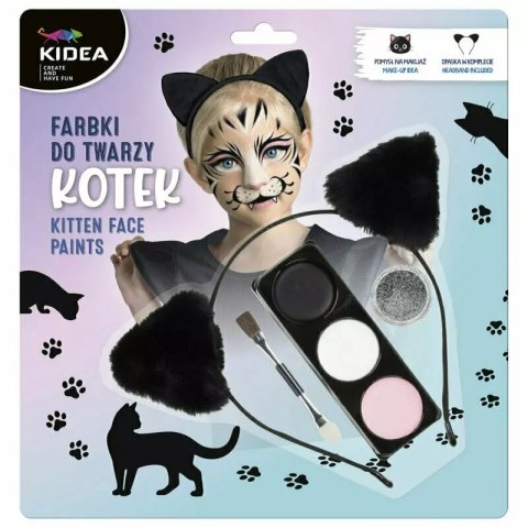 Farby Do Twarzy 3kol Akc Kotek Kidea B/c