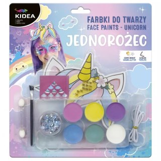 Farby Do Twarzy 6 kolorów Akc Jednorozec Kidea B/c