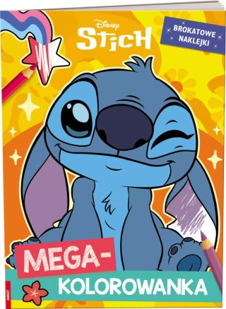 Stich. Mega kolorowanka. Brokatowe naklejki