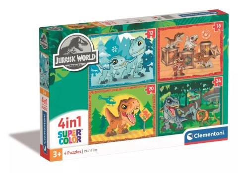 Puzzle 4w1 Super Kolor Jurrasic World Puzzle 4w1 Super Kolor Jurrasic World