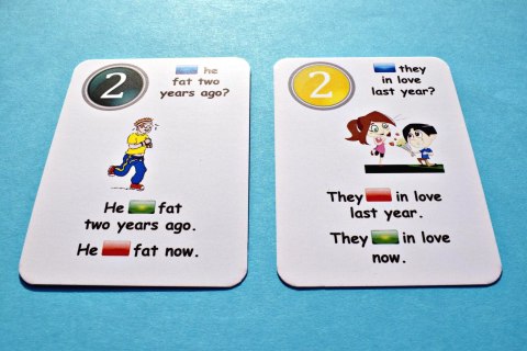 Fun Card English. Is / Are / Was / Were