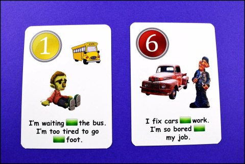 Fun Card English. Prepositions, Prepositions