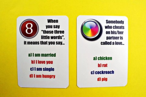 Fun Card English. Valentine's Day