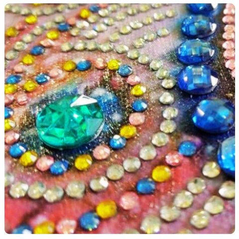 Haft Diamentowy Na Płótnie Mandala 7D 30x25cm Diamenty AB Jednorożec Dzieci