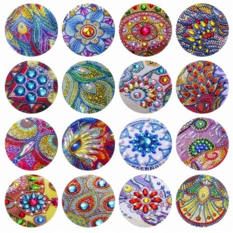 Haft Diamentowy Na Płótnie Mandala 7D 30x25cm Diamenty AB Jednorożec Dzieci