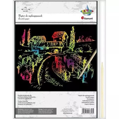Papier do wydrapywanek 210x290mm czarny 10szt. Papier do wydrapywanek 210x290mm czarny 10szt.