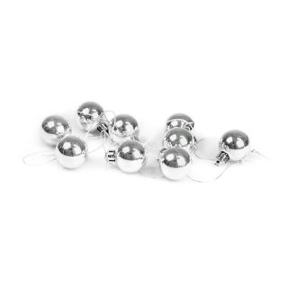 Bombki mini srebrne 9szt