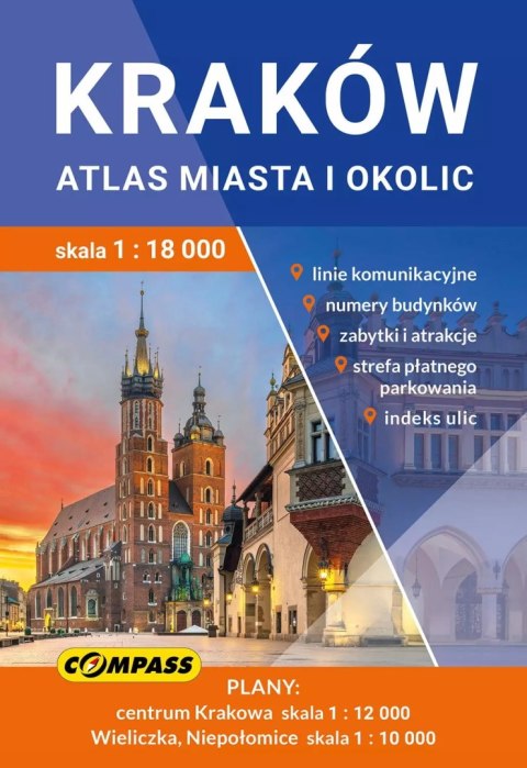 KRAKÓW atlas miasta i okolic 1:18 000