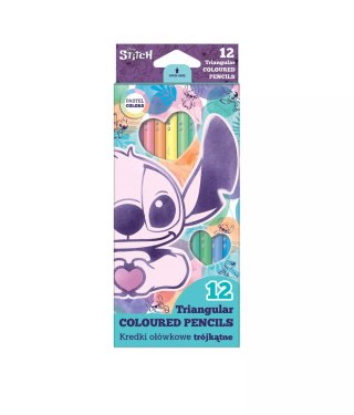 Kredki ołówkowe trójkątne Disney Fashion Stitch 12 kolorów