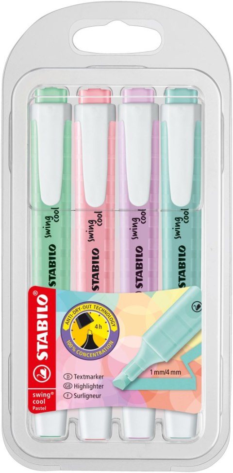 Zakreślacze swing cool pastel (4 sztuki) Zakreślacze swing cool pastel (4 sztuki)