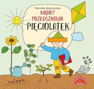 Mądry przedszkolak Pięciolatek Książeczka z nalepkami